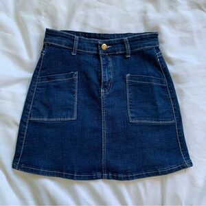Denim A-Line Skirt